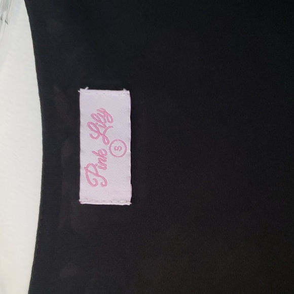 Pink Lily dark floral long sleeve maxi dress size small - Picture 11 of 11